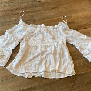 “Love Tree” White Quarter Sleeved Blouse